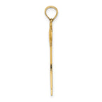 14K Polished Bird w/ Long Tail Charm