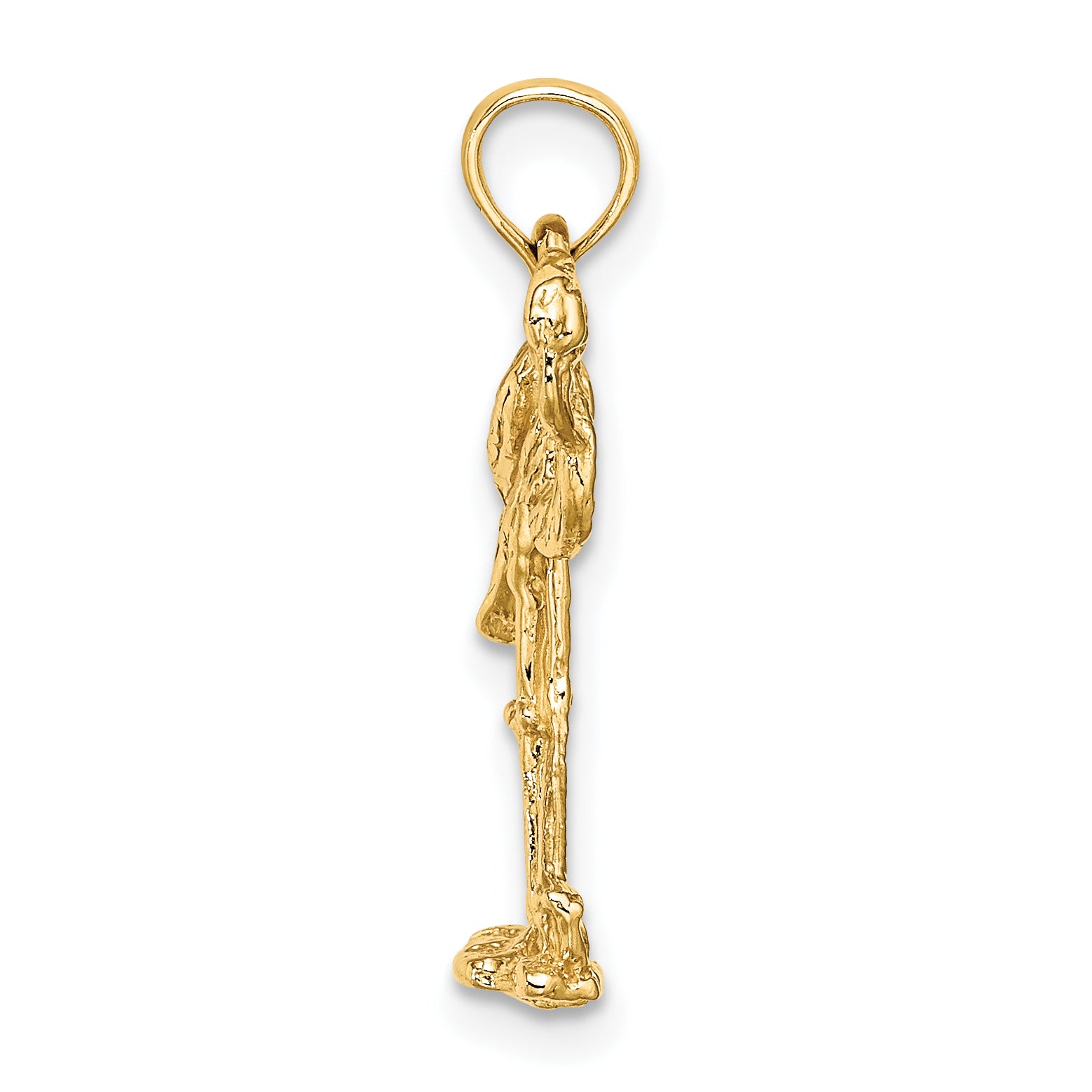 14K 3-D Flamingo w/ Head Up Charm Secondary image