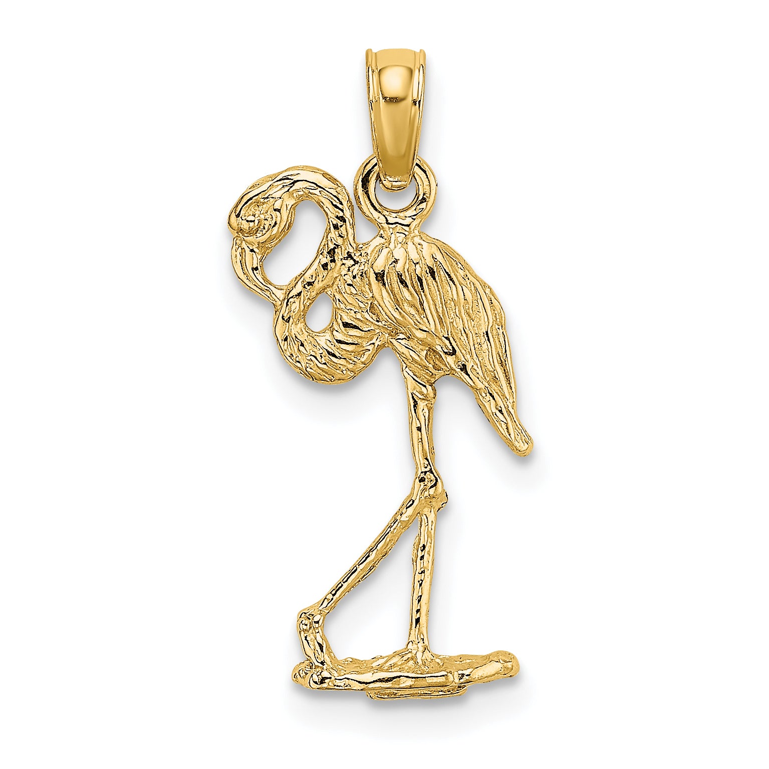14K 3-D Flamingo w/ Head Up Charm Main image