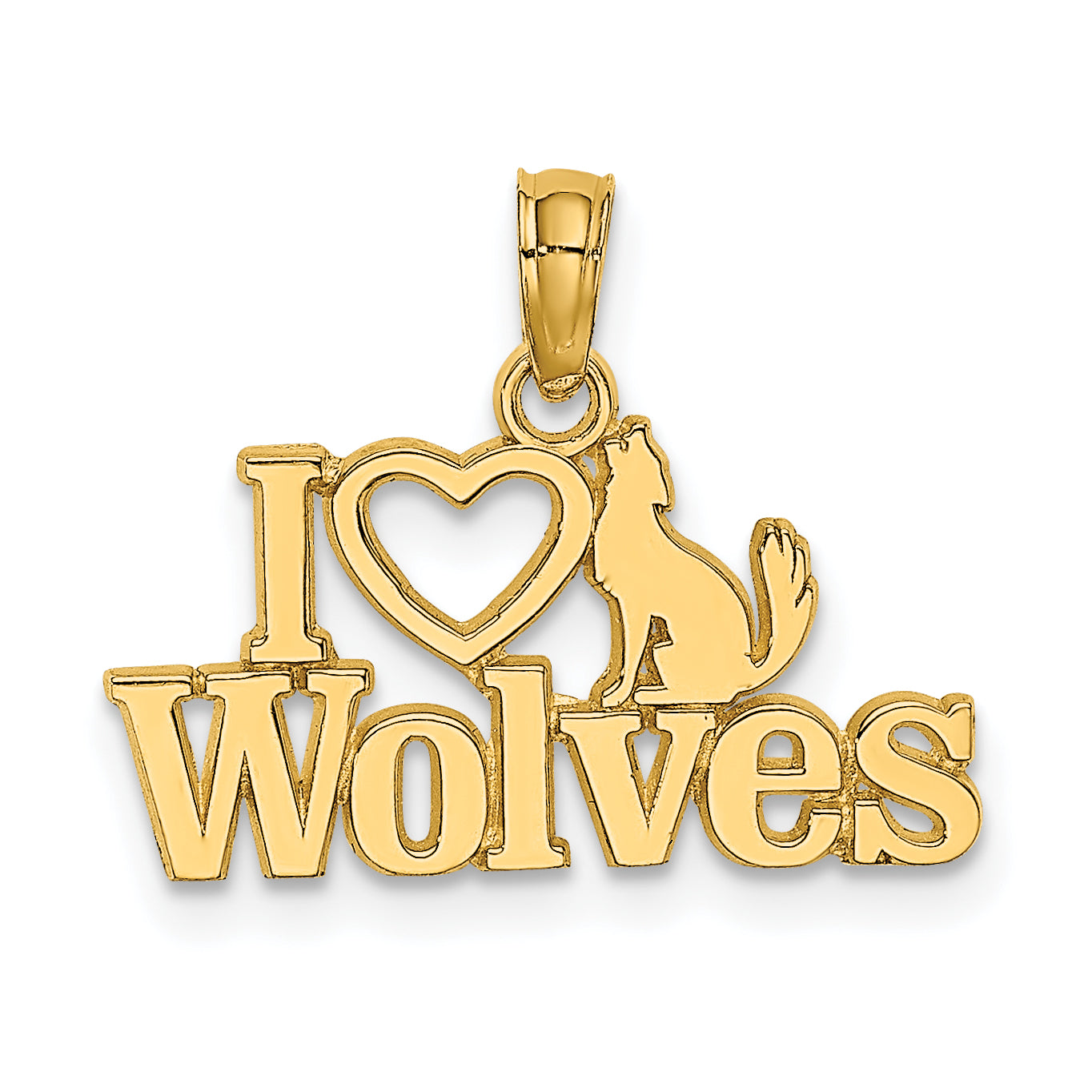14K I HEART WOLVES Charm Main image