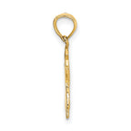 14K Angel Holding a Star on a Half Moon Charm