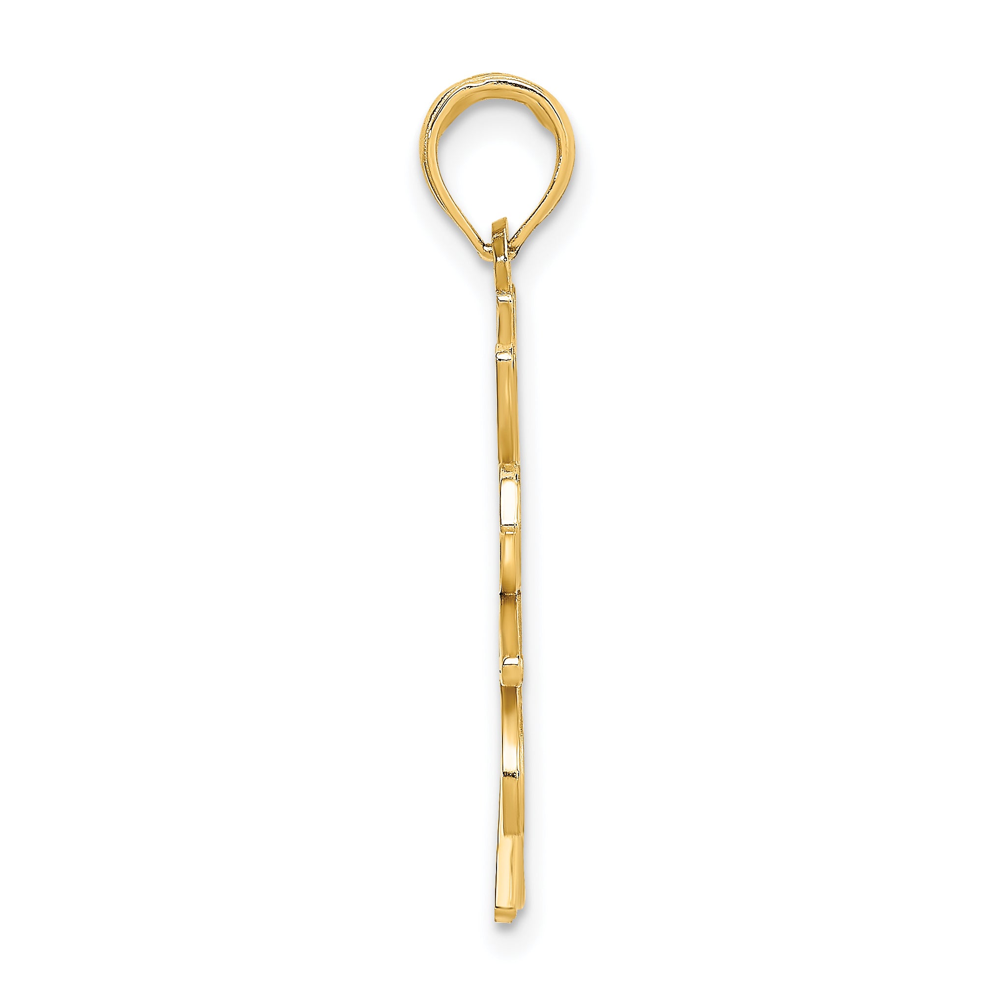 14K Cut-out Smiling Sun Charm Secondary image