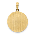 14K Circle Engraveable Center Charm