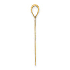 14K Floral Oval with Engravable Center Charm