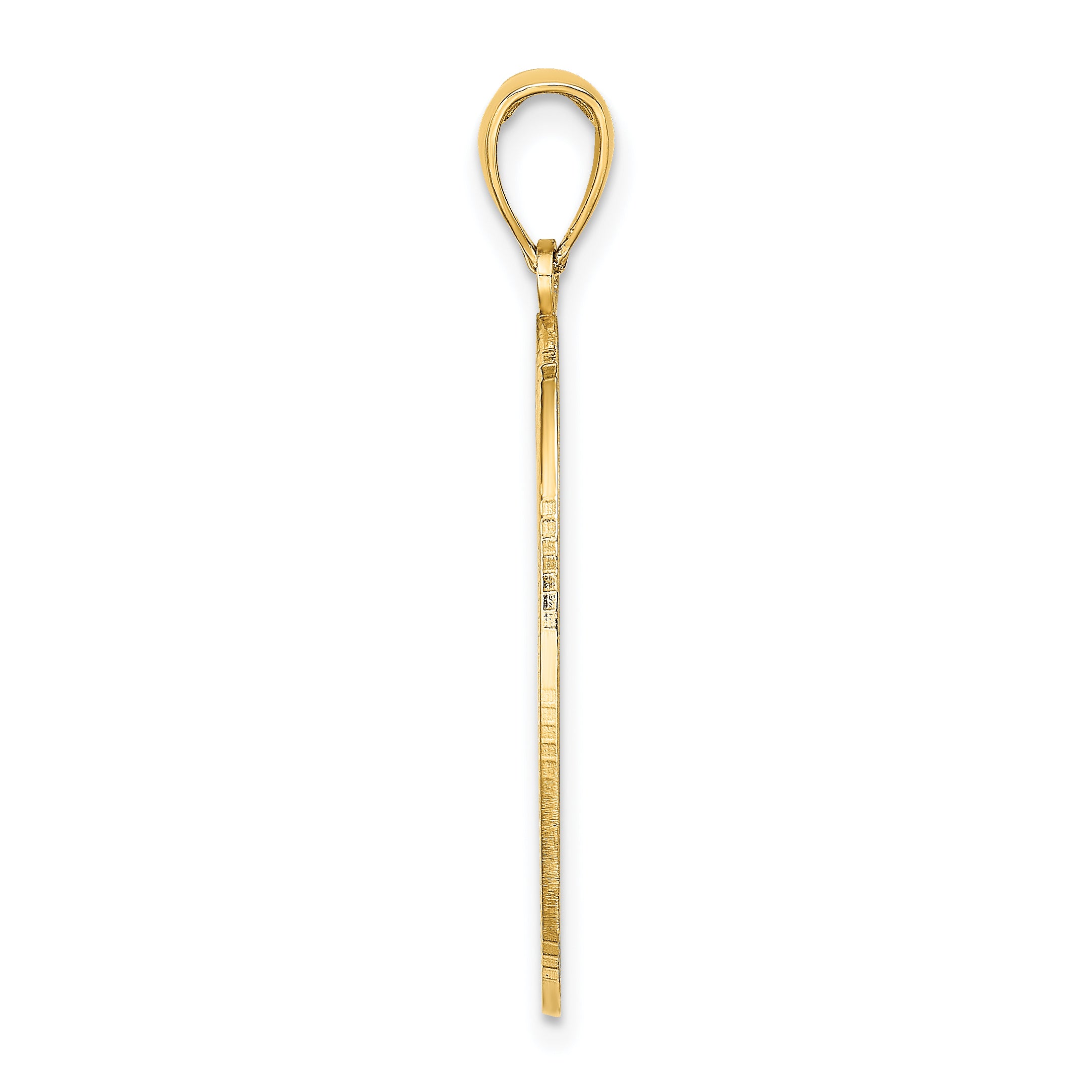 14K Floral Oval with Engravable Center Charm