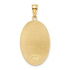 14K Floral Oval with Engravable Center Charm