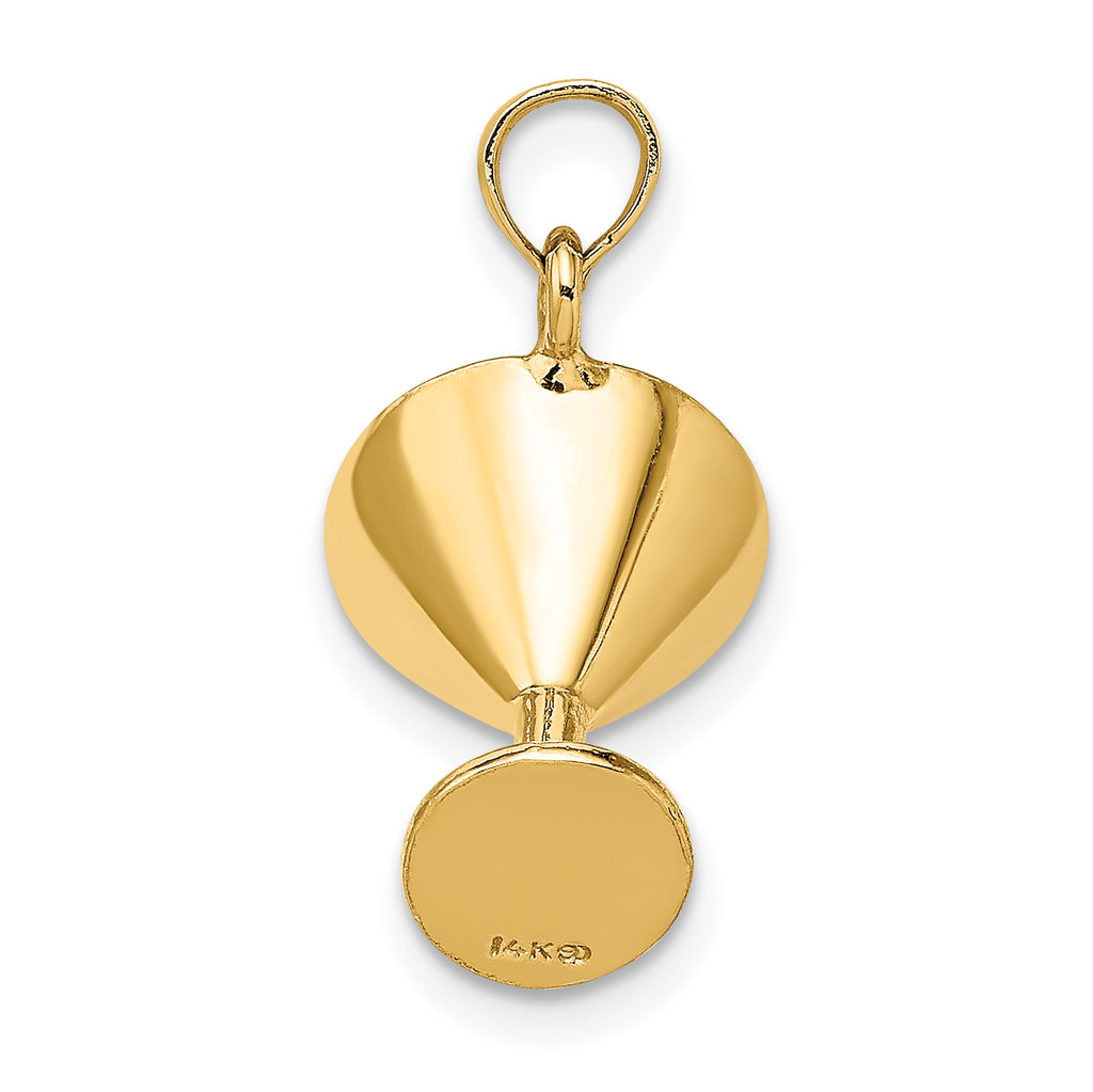 14K 3-D Martini w/Olive Charm
