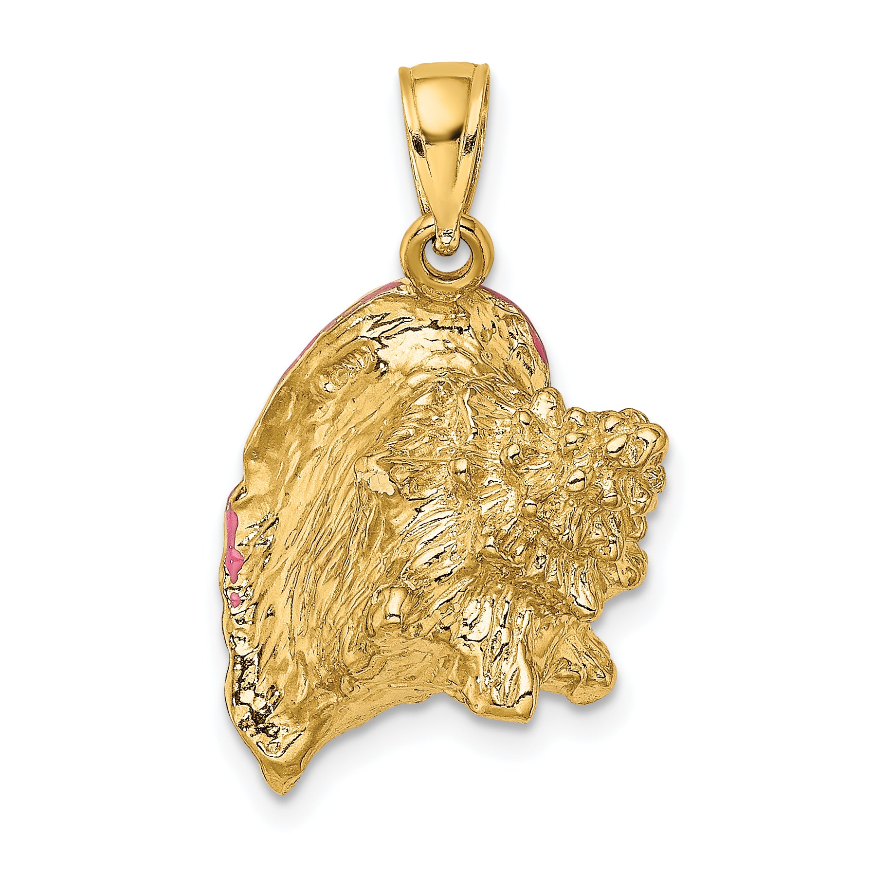 14K 3-D Enamel Conch Shell Charm Secondary image