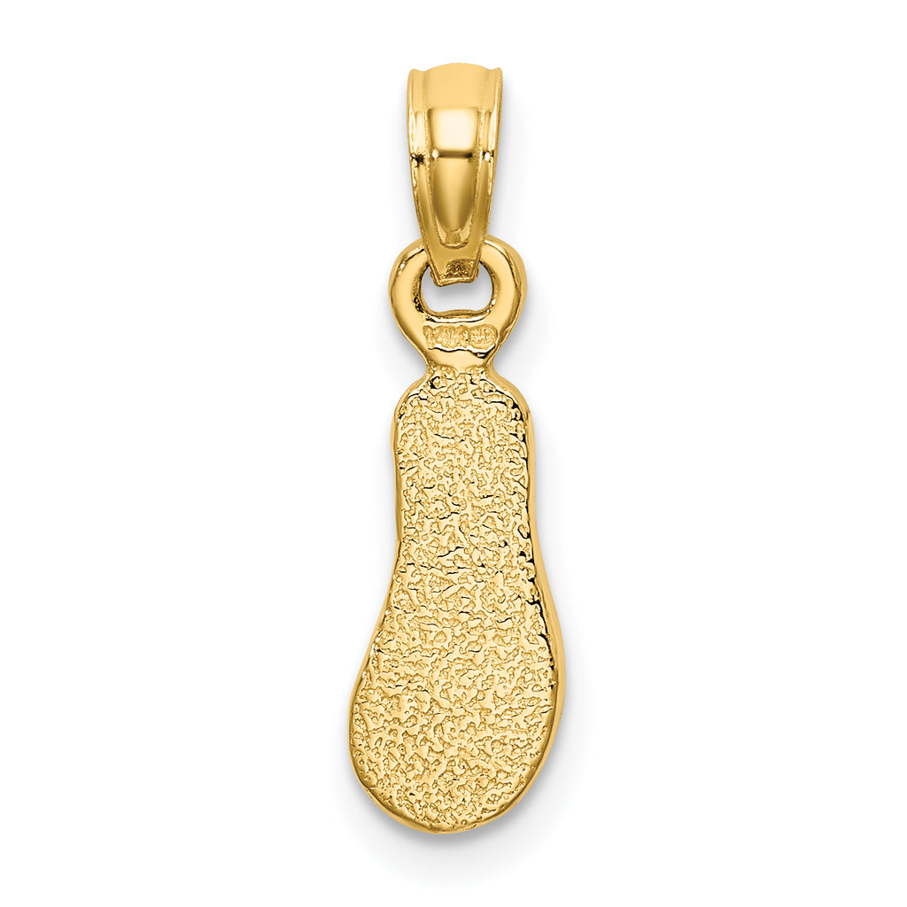 14k  3D W/ Multi-Color Enamel Single Flip-Flop Charm