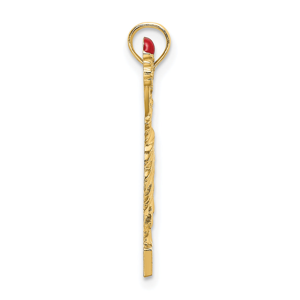 14K w/ Enamel Flame Statue Of Liberty NEW YORK Charm