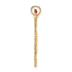 14K w/ Enamel Flame Statue Of Liberty NEW YORK Charm