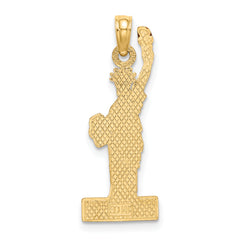 14K w/ Enamel Flame Statue Of Liberty NEW YORK Charm