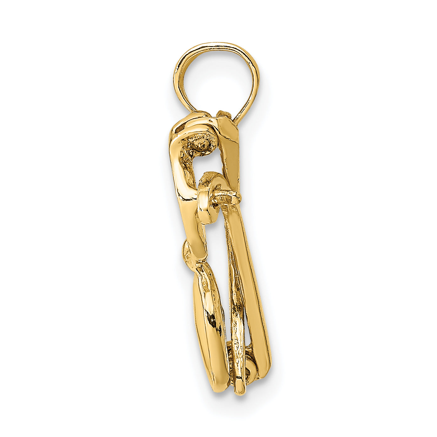 14K 3D Yellow Enameled Sunglasses Moveable Charm Secondary image
