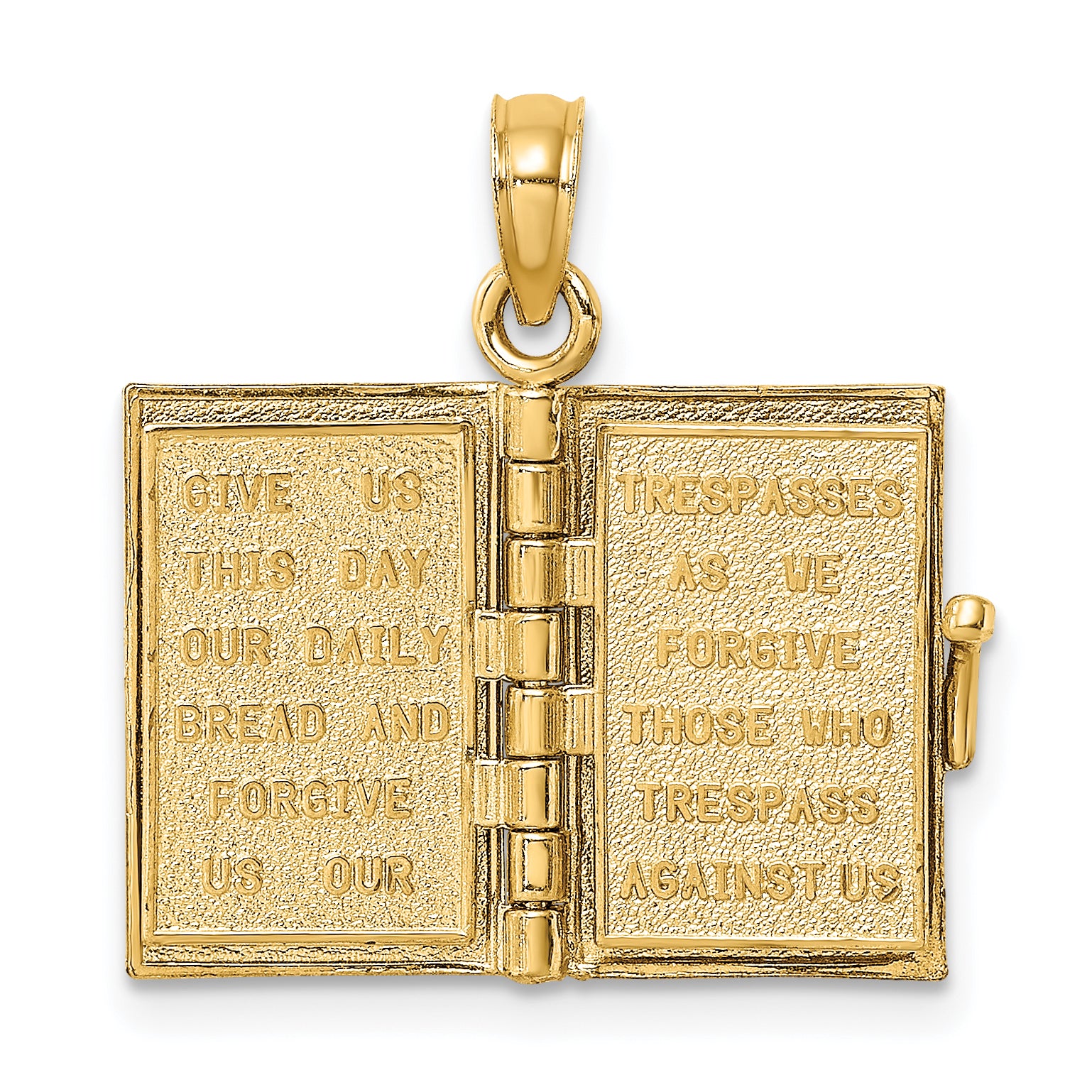 14K 3-D Blue Enamel Bible Book w/ Moveable Pages Charm