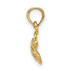 14K Textured and Enameled Sea Turtle Charm