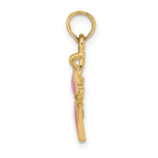 14K Pink Enameled Bikini Bathing Suit Charm