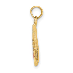 14K Orange Enameled Butterfly Sunglasses Charm