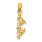 14K Orange Enameled Butterfly Sunglasses Charm