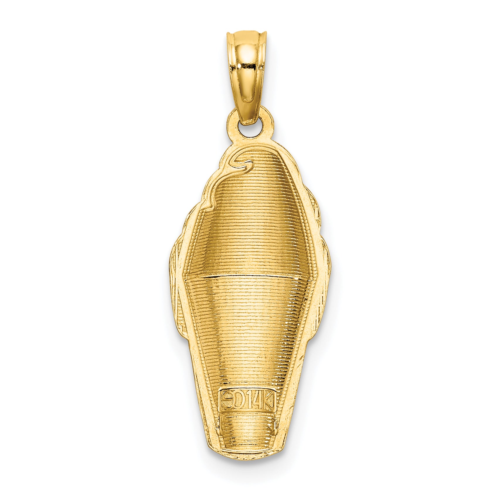 14K w/Brown Enamel Chocolate Ice Cream Cone  Charm