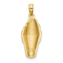 14K w/Brown Enamel Chocolate Ice Cream Cone  Charm