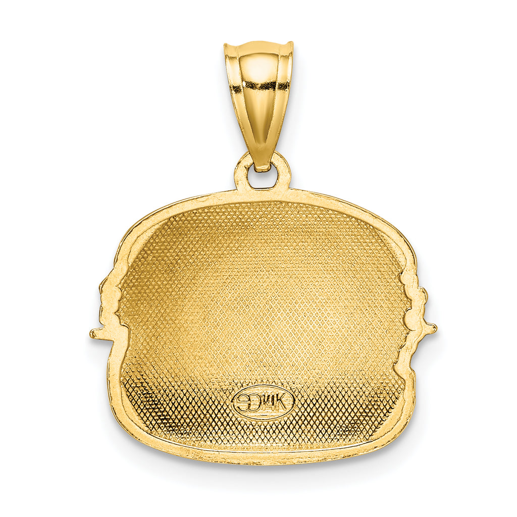 14K w/Enamel Cheeseburger Charm