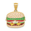 14K w/Enamel Cheeseburger Charm
