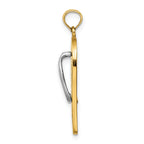 14K w/Rhodium 3D Enamel Palm Tree and Bucket Flip-Flop Charm