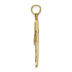 14K Multi-color Enameled Large Pepperoni Pizza Slice Pendant