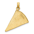 14K Multi-color Enameled Large Pepperoni Pizza Slice Pendant
