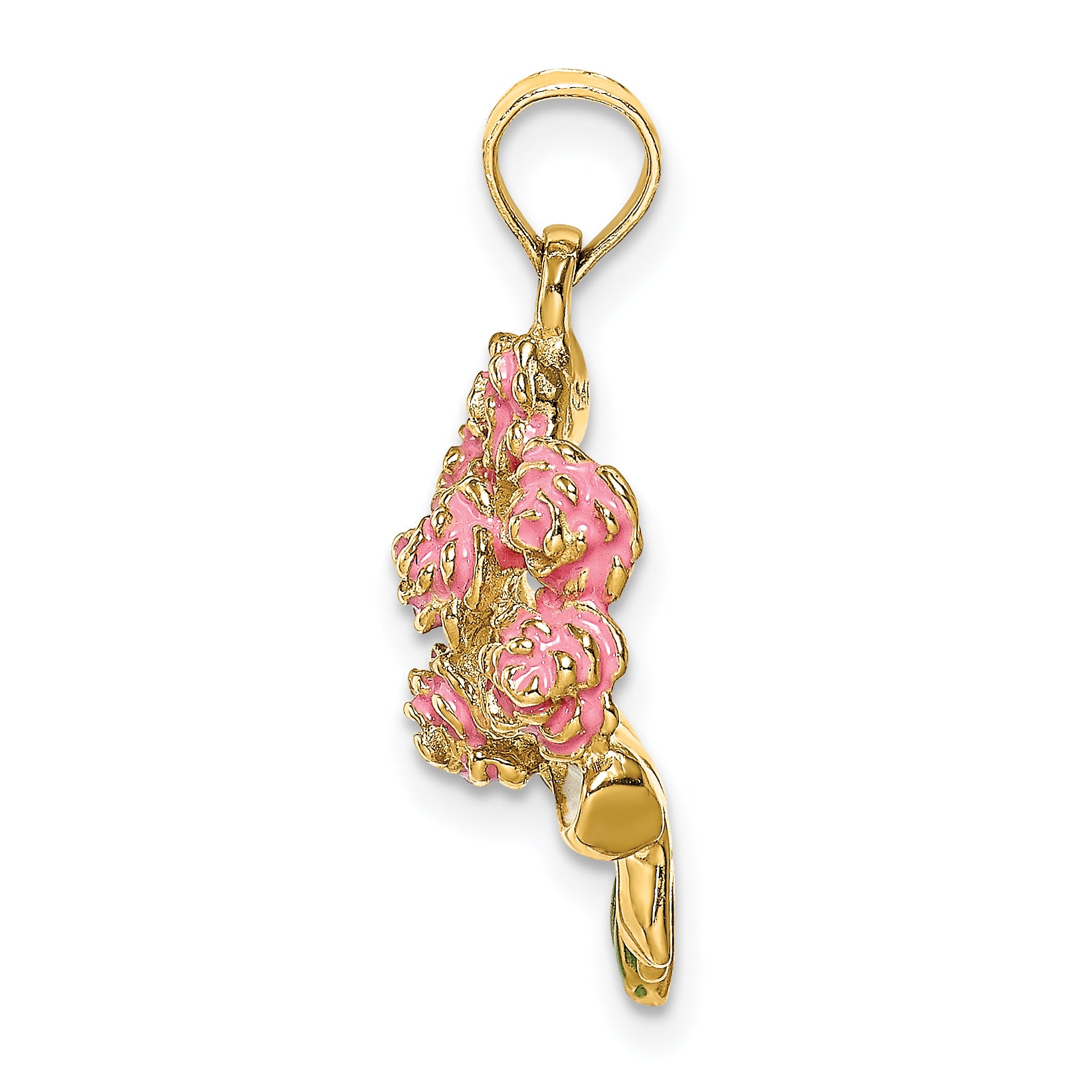 14K Enameled Bouquet of Pink Roses Secondary image