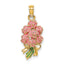 14K Enameled Bouquet of Pink Roses
