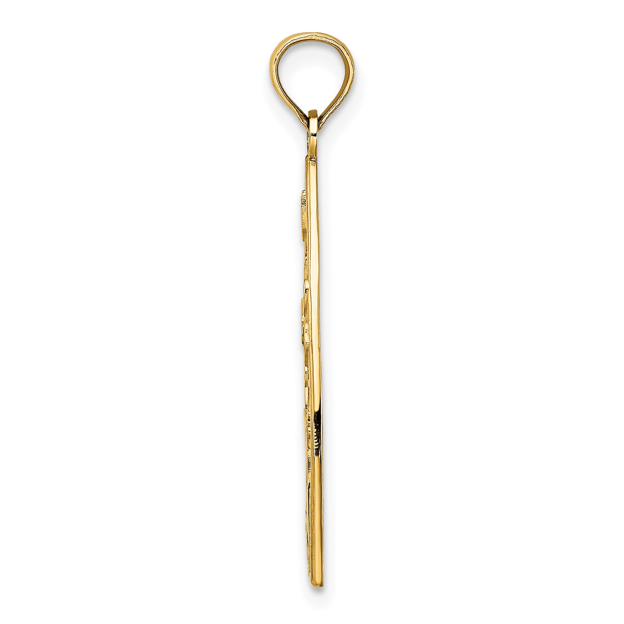 14K Enamel Panda Bear and Bamboo Charm