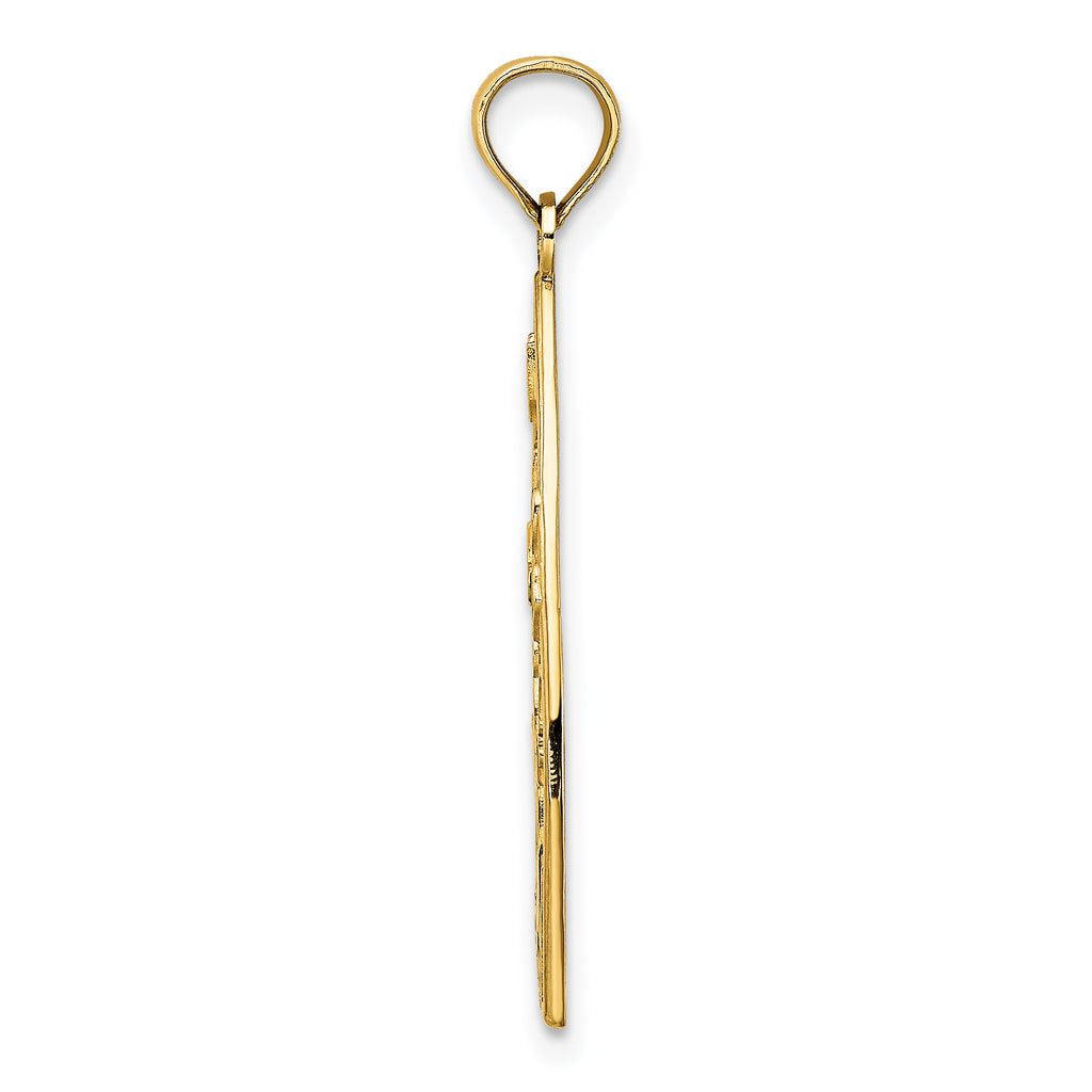 14K Enamel Panda Bear and Bamboo Charm