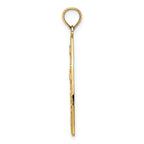 14K Enamel Panda Bear and Bamboo Charm