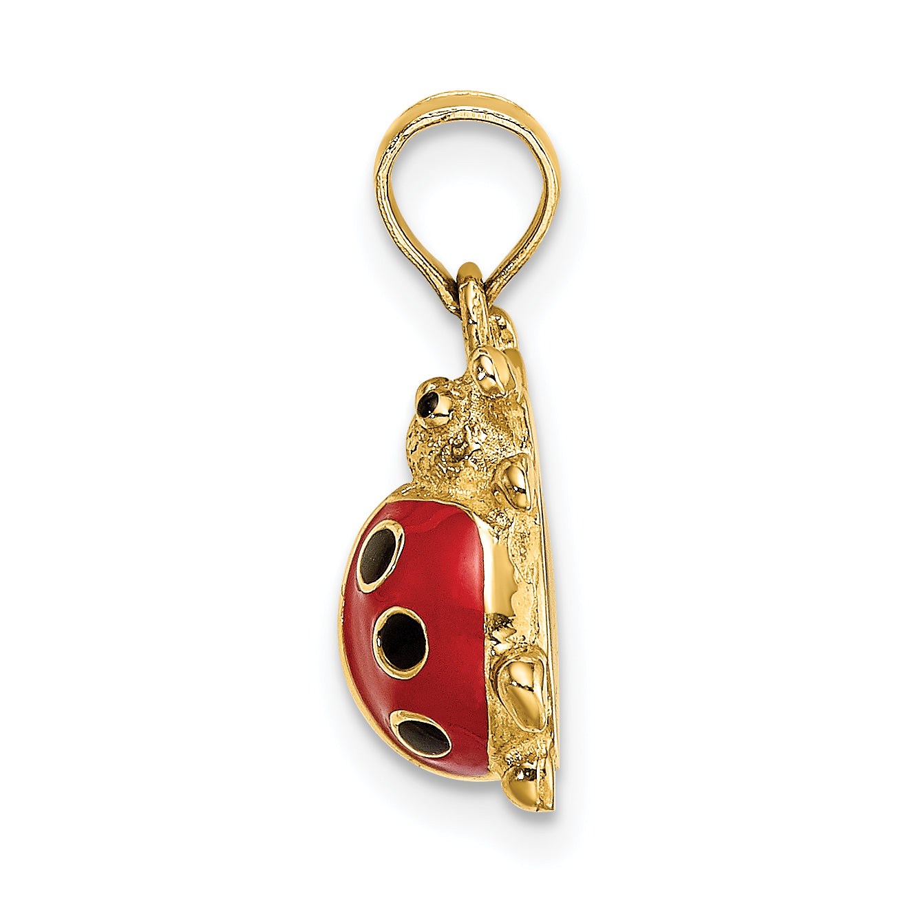 14K Red Enameled Ladybug Charm Secondary image