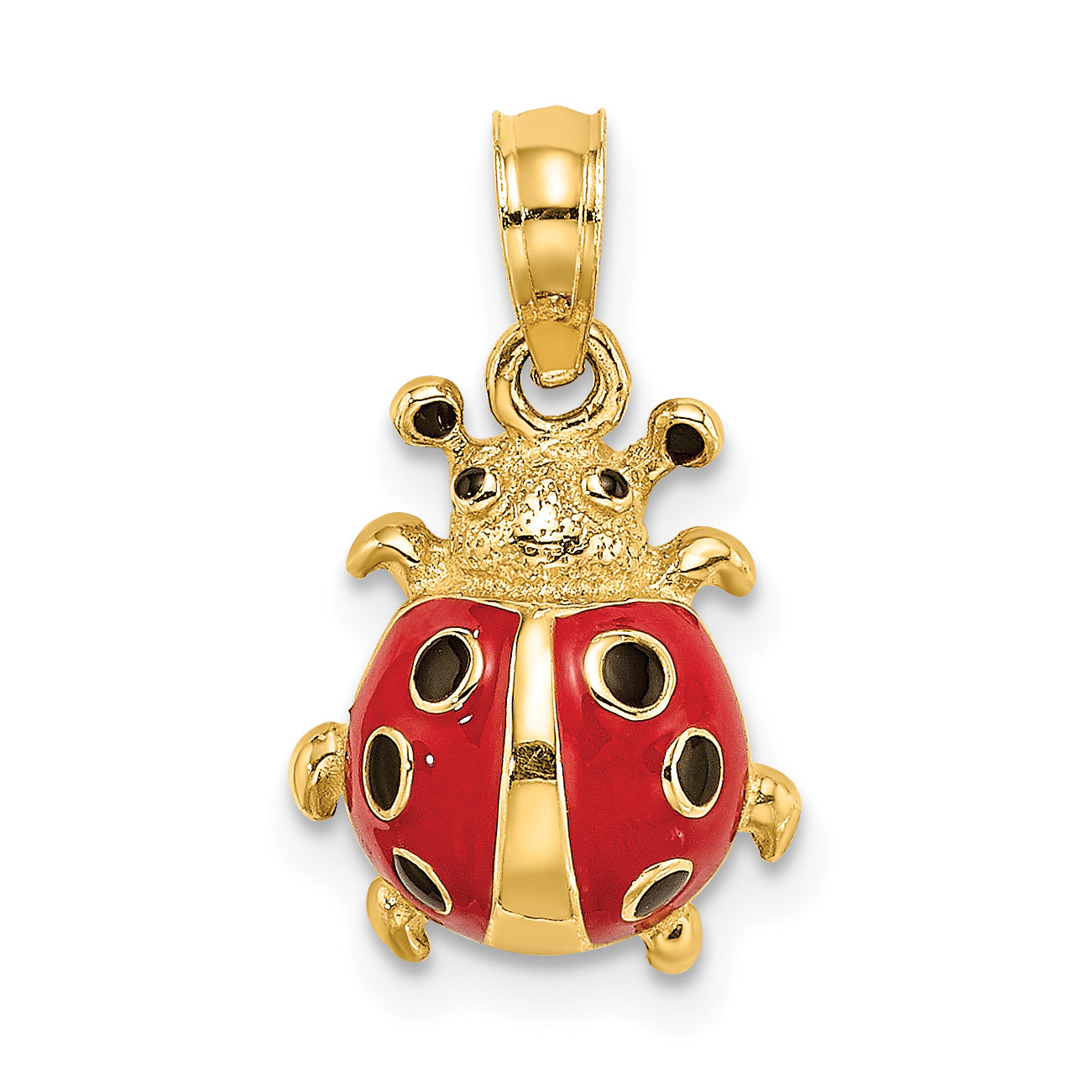 14K Red Enameled Ladybug Charm Main image