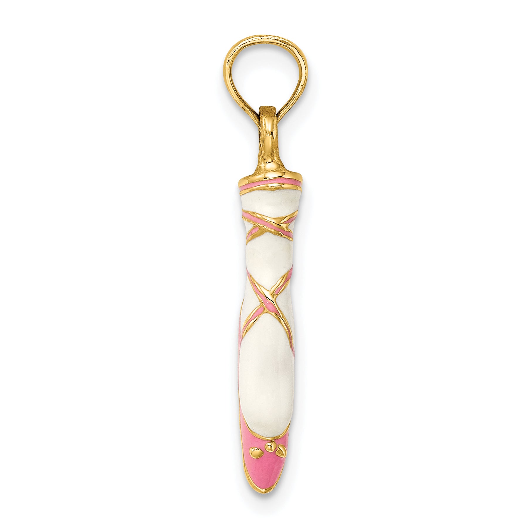 14K 3-D Enamel Ballet Shoe Charm Secondary image