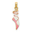 14K 3-D Enamel Ballet Shoe Charm