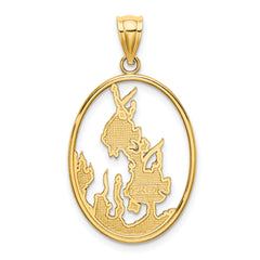 14K Enamel Angelfish In Underwater Scene Charm