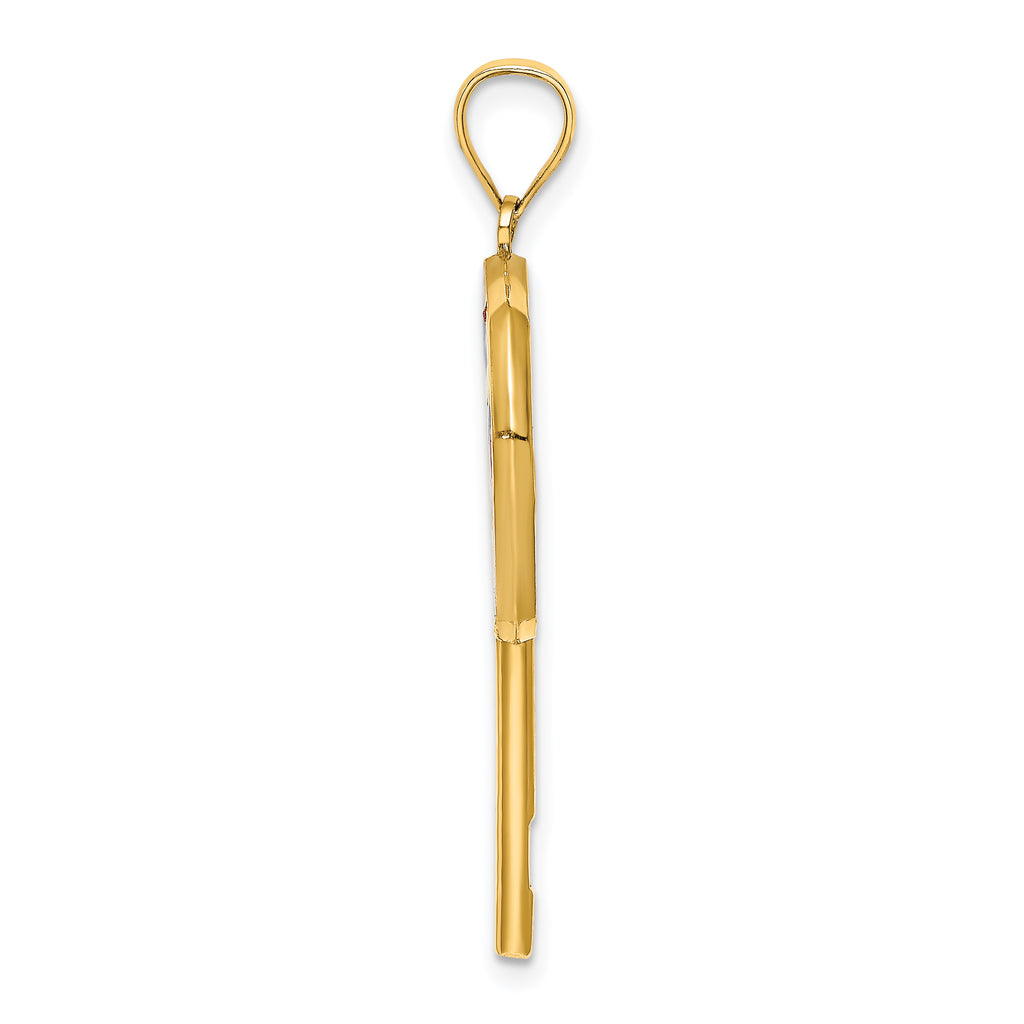 14K w/Multi-Color Enamel 3-D Lollipop Charm