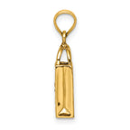 14K 3-D Enameled Jack-o-Lantern Trick or Treat Bag Charm