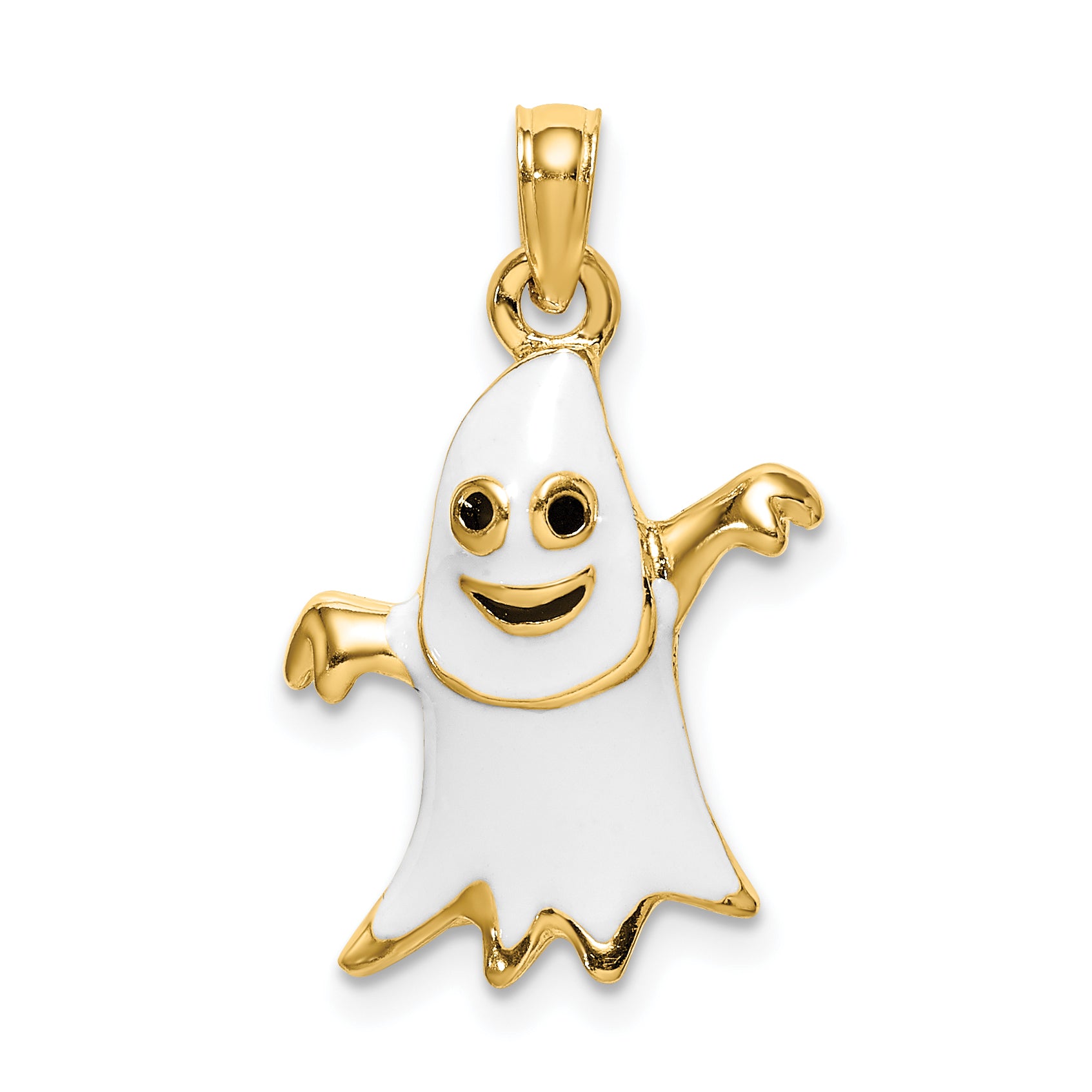 14K 3-D Enameled Ghost Charm Main image