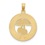 14K TRAVERSE CITY MI Enamel Cherry Charm