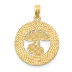 14K TRAVERSE CITY MI Enamel Cherry Charm