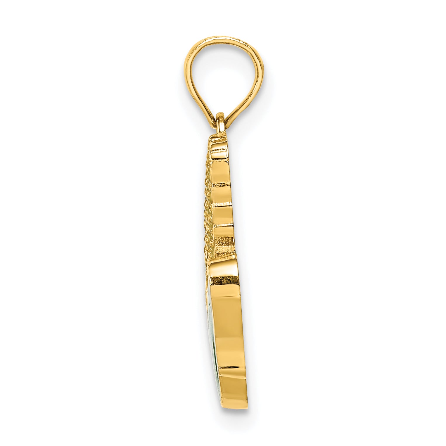 14K w/ Enamel Corn with Peeled Husk Charm Secondary image