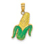 14K w/ Enamel Corn with Peeled Husk Charm