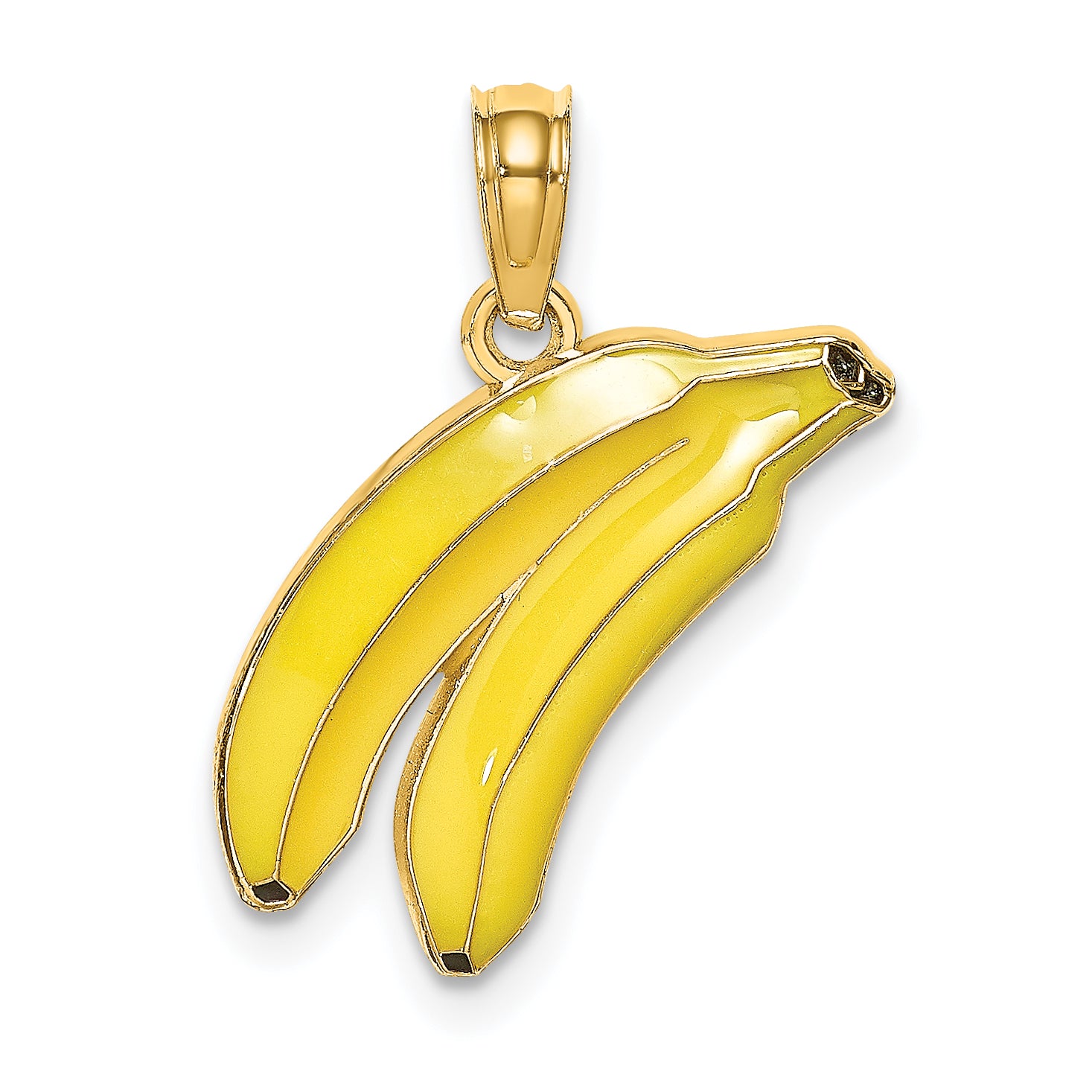 14K w/ Enamel 2-D Bananas Charm Main image