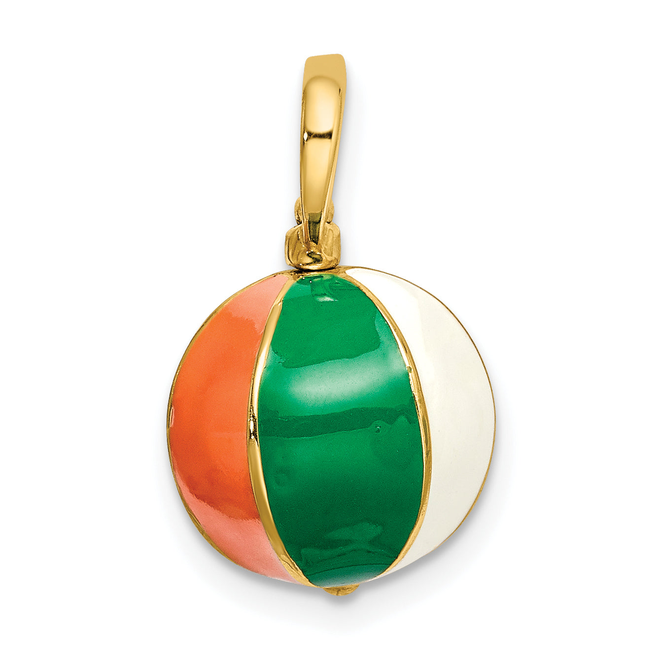 14K 3-D Multi Color Enamel Beach Ball Charm Main image