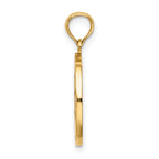 14K w/ Enamel HAPPY HOLIDAYS w/ Holly On Round Disc Charm