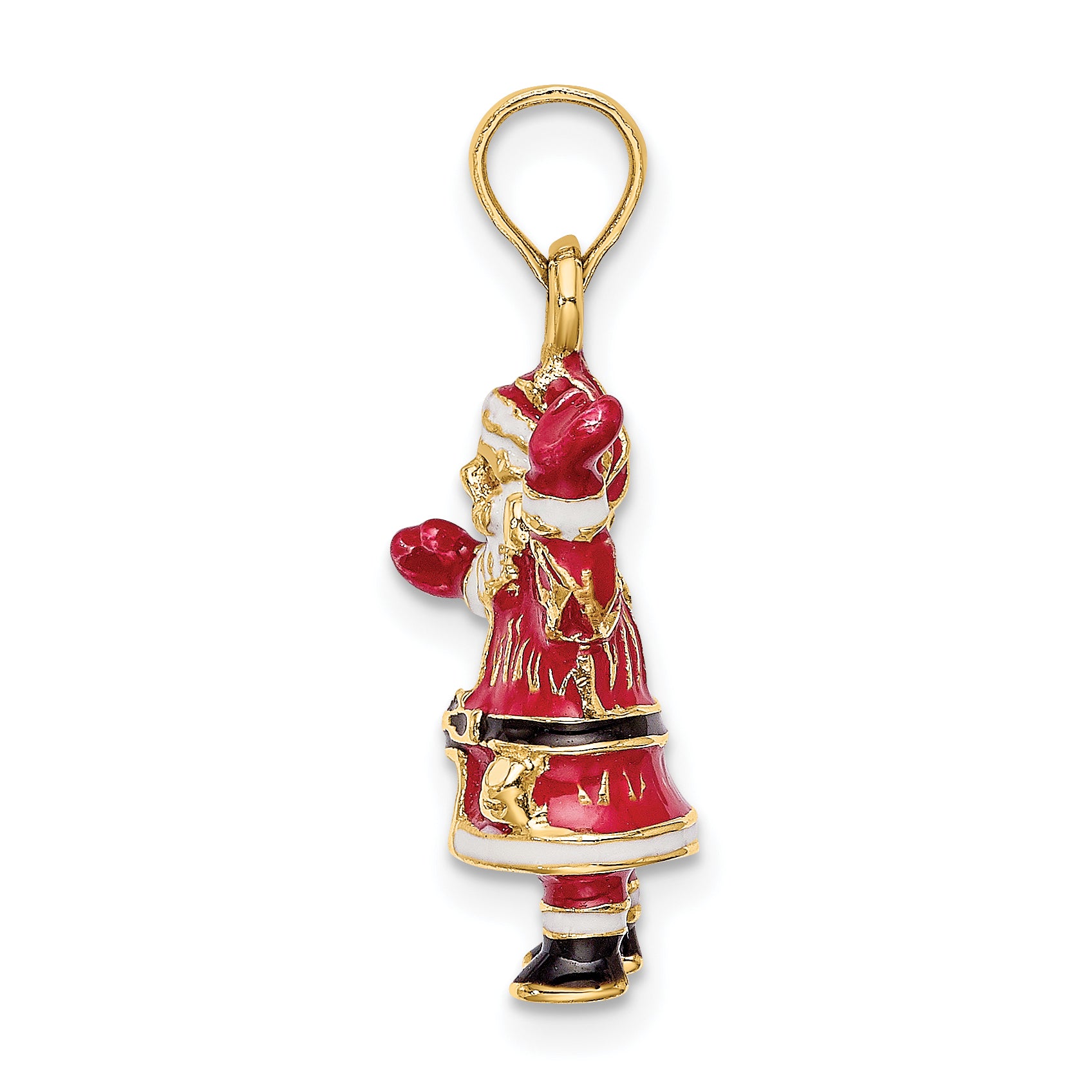 14K 3-D Enamel Santa Charm Secondary image
